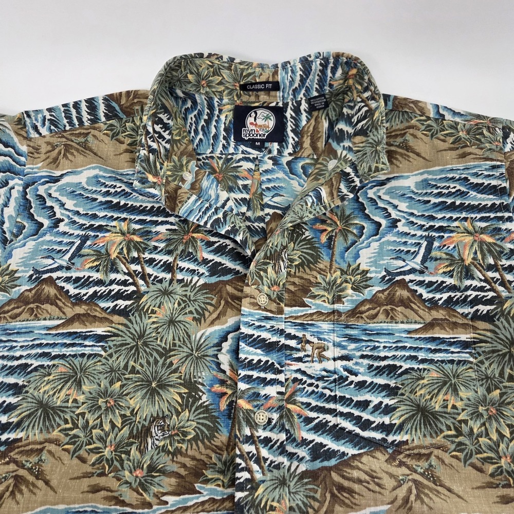 Reyn Spooner Med Shirt Reverse Print Hawaiian Shirt